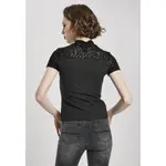 Футболка Urban Classics Flock Lace Short Sleeve High Neck, черный - фото 3