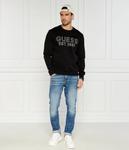 Толстовка мужская Guess Jeans с надписью, черный - фото 2