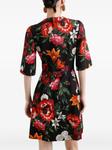 Dolce & Gabbana платье мини с цветочным принтом, черный - фото 5