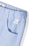 Полосатые брюки из сирсакера Il Gufo, синий - фото 3