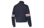Свитер stripe zipper sports pullover hoodie navy blue New Balance, синий - фото 2