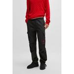 Брюки-карго прямого кроя из хлопка рипстоп HUGO, черный - фото 3