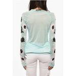 Топ с длинными рукавами и сетчатым принтом Dsquared2, Light Blue - фото 2