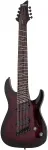 Электрогитара Schecter Omen Elite-8 Multiscale. Черно-вишневый градиент - фото 2