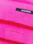 Фактурный шарф с вышитым логотипом Jacquemus, розовый - фото 3