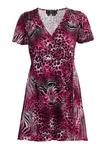 Платье faina Mini Mit Animal Print, розовый - фото