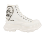 Ботинки Alexander McQueen Wmns Tread Slick Boot 'White Silver Crystal', белый - фото