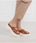 Кожаные тапочки Pollini, коричневый - фото 2