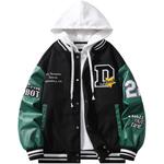 Бейсбольная куртка унисекс Doraemon, Черный/Бежевый - фото 7