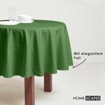 Скатерть Homescapes темно-зеленый, 178/178 см - фото 5