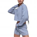 Alo Yoga Трикотаж Women's Mixed Gray/Athletic Heather Grey - фото