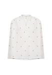 Блуза Part Two Blouse, Bright White Gold Embroidery/White - фото 5