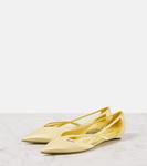 Балетки из сатина с логотипом Prada, Limone - фото 4