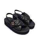 Сандалии кожаные Love Moschino, черный - фото 3