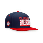 Мужская фирменная двухцветная шляпа Snapback темно-синего, красного цвета Columbus Blue Jackets Heritage Retro Fanatics - фото