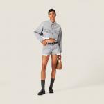 Джинсовая куртка Miu Miu, серый - фото 2