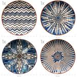 Керамогранит plate plates 4 предмета Mäser, синий/белый - фото 2