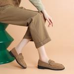 Лоферы женские Josiny, цвет Gray Green - фото 8