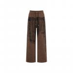 Deconstruction Printed Sweatpants Feng Chen Wang, Umber - фото