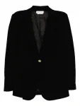 Однобортный блейзер строгого кроя Saiid Kobeisy, черный - фото