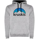 Худи Kruskis Mountain Silhouette Two-Colour, серый - фото