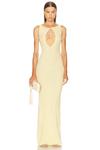 Платье макси с разрезом Aya Muse, Butter Yellow - фото