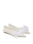 Туфли-балетки Stuart Weitzman Blushing Bow, белый - фото 2
