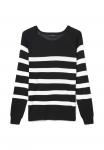 Джемпер Calliope MAGLIA A RIGHE RAGLAN, Var Ultrablack/Black - фото