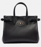 Сумка-тоут Antibes Small из кожи Valentino Garavani, черный - фото