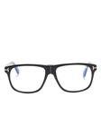 TOM FORD Eyewear очки в D-образной оправе, черный - фото