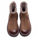 Ботильоны женские коричневые, умбра MATA, хаки [Стандартный размер с свободным кроем] - фото 5