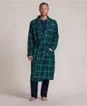 Мужской фланелевый халат Lands' End, зеленый - фото