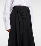 Широкие шерстяные брюки со шнуровкой Jean Paul Gaultier, черный - фото 4