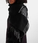 Шарф из кашемира и шерсти Balenciaga, черный - фото 3