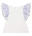 Хлопковый топ Chloé Kids, белый - фото 4