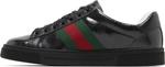 Кроссовки Gucci Ace 'GG Crystal Canvas - Black', черный - фото 3