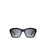 Квадратные солнцезащитные очки Chanel, черный - фото