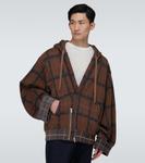 Толстовка с капюшоном в клетку на молнии Undercover, Brown Ck - фото 3