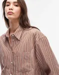 Рубашка ARKET в коричневую полоску - фото 2