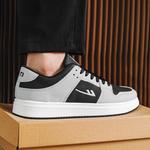 Легкие скейтерские кеды Warrior для увеличения роста унисекс серо-черные - фото 10