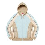 Толстовка Supreme Track Paneled Zip Up Hooded Sweatshirt, Light Pine - фото