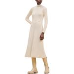 Платье с длинными рукавами женское белое Hermes - фото