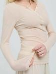 Хлопковая рубашка Granddad в цвете Rosie Beige Seamless Basic - фото 5