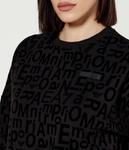 Толстовка женская Ea7 свободного кроя, черный - фото 4