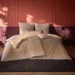 Постельное белье Mako Interlock Jersey Viktor caramel 155x220 см + 80x80 см Estella - фото 5