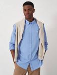 Хлопковая поплиновая рубашка Crew Clothing, Light Blue - фото