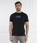 Футболка Karl Lagerfeld Regular Fit с логотипом, черный / синий - фото 3