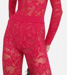 Кружевные леггинсы ALAÏA, розовый - фото 4