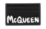 Кожаный кардхолдер мужской черный Alexander McQueen - фото