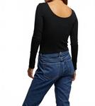 Топ Anya с длинными рукавами в черном цвете PERFECTWHITETEE - фото 4